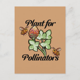 Växt för pollinatörer Bina Vykort