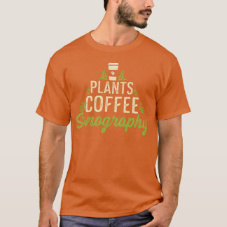 Växt Kaffe Sonografi Kafé Shop Ägare Present rolig T Shirt