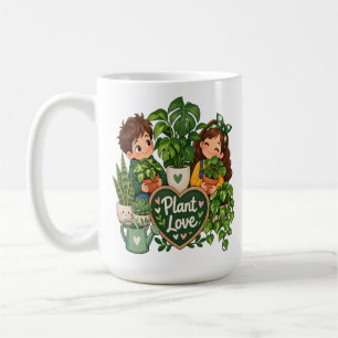 Växt Kärlek Söt Växt Älskare Trädgårdsdesign Kaffemugg