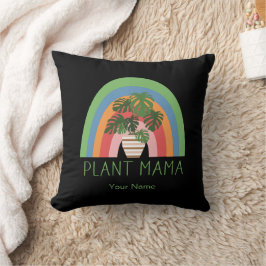 Växt Mama Boho Regnbåge Trädgård Monstera blad Kudde