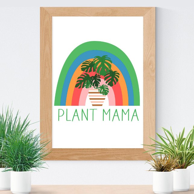 Växt Mama Boho Regnbåge Trädgård Monstera blad Poster (Skapare uppladdad)