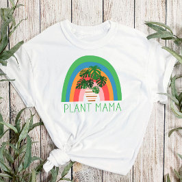 Växt Mama Boho Regnbåge Trädgård Monstera blad T Shirt