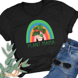 Växt Mama Boho Regnbåge Trädgård Monstera blad T Shirt