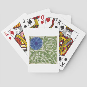 Växt med en blåttblomma (w/c på papper) casinokort