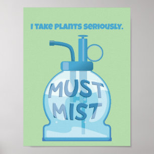 Växt mister dimper krukväxter poster