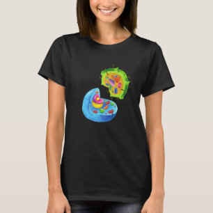 Växt- och djurcell i harmoni med naturen t shirt