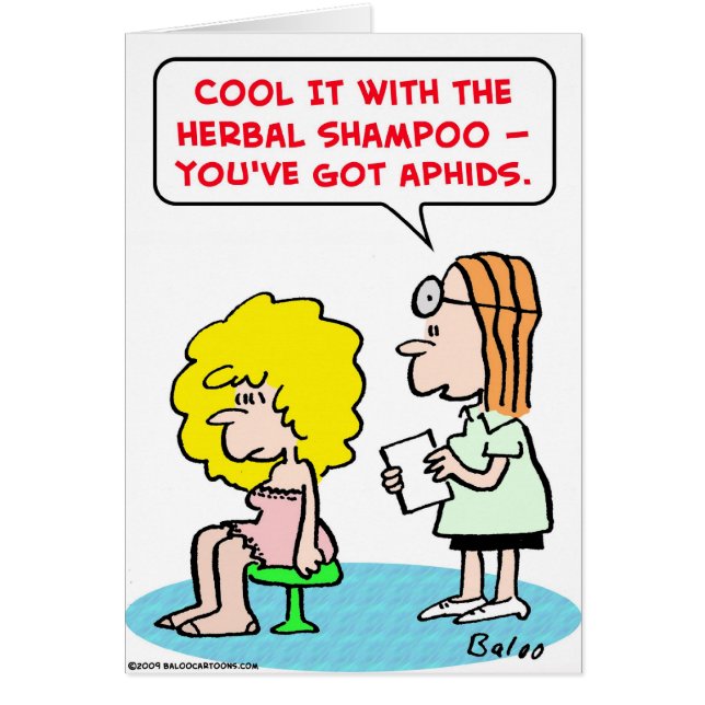 växt- shampooaphids hälsningskort (Framsidan)