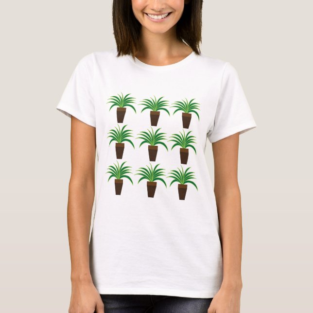 Växt Spindelväxt     T Shirt (Framsida)