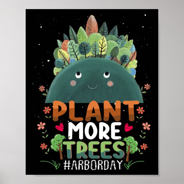 Växt Träd Tree hugger jorddag Arbour Day Cute G Poster (Framsidan)