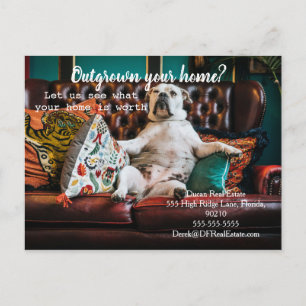Växt ur ditt hem hund Fastighetskort Vykort