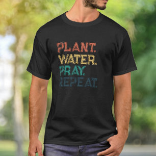 Växt Vatten Be Prata Rolig Färgrik Typografi T Shirt