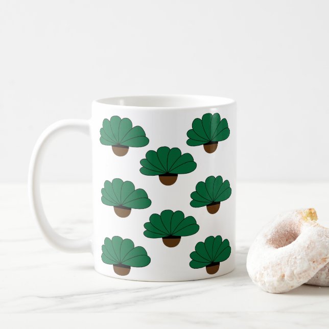 Växtälskare Gröna Krukväxter Kaffemugg (Med munk)