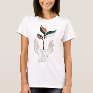 Växtälskare Tröja   Minimalistisk Earth Day T-shir