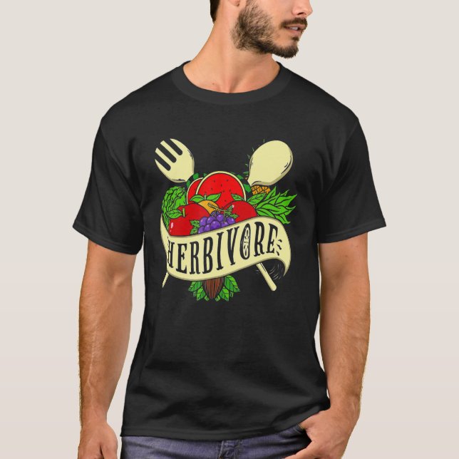 Växtätare Vegan Veganism Kläder T Shirt (Framsida)
