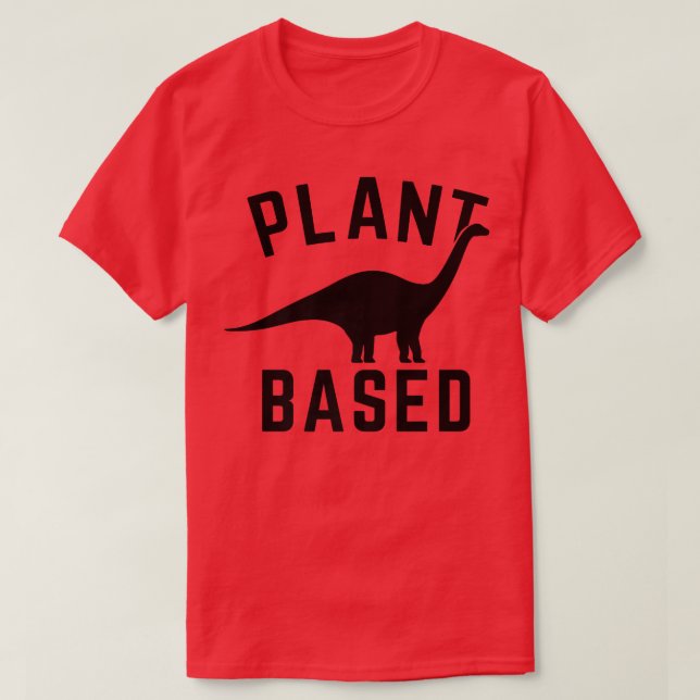 Växtbaserad diet Dino Vegan Vegetarian Nature Herb T Shirt (Design framsida)