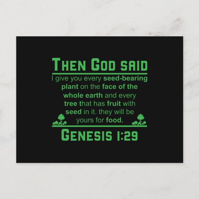 Växtbaserad matvegetarska Djur älskare Vykort (Framsida)