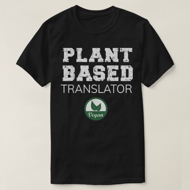 Växtbaserad översättardesign t shirt (Design framsida)