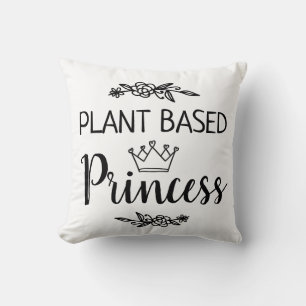Växtbaserad Princess vegan-blommigt med krona Kudde