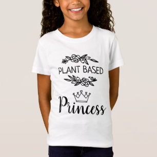 Växtbaserad Princess vegan-blommigt med krona T Shirt