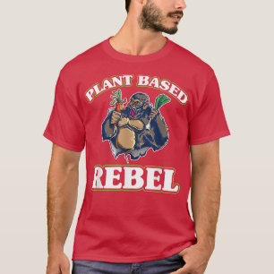 Växtbaserad Rebel Vegetarian Gorilla Vegan Activis T Shirt