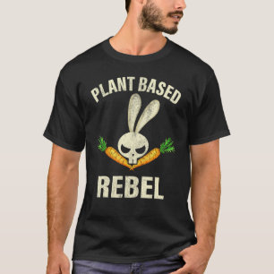 Växtbaserad rebell kanin kanin morot Vegan påsk T Shirt