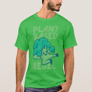 Växtbaserad RebelVegetable Vegetarian Plant Funny T Shirt