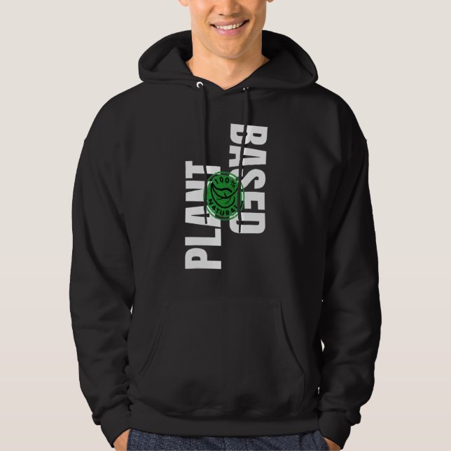 Växtbaserad vegansk vegetarisk  3 hoodie (Framsida)