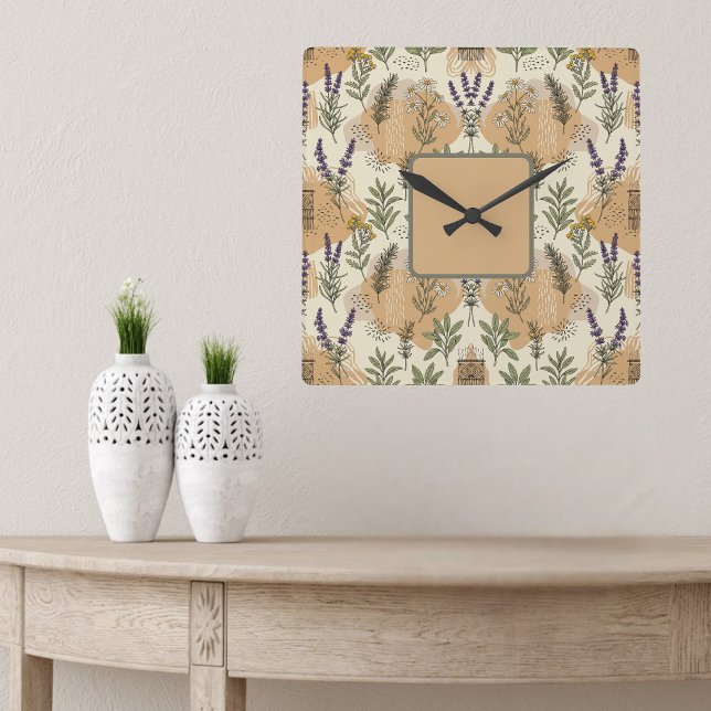 Växtbaserade Blommar Fyrkantig Klocka (Skapare uppladdad)