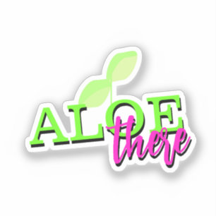 Växtblad Neon Script Bokstav Sticker Klistermärken