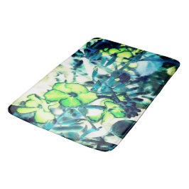 Växtblomma genom byte av färg badrumsmatta