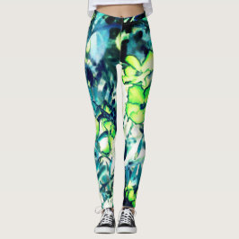 Växtblomma genom byte av färg leggings