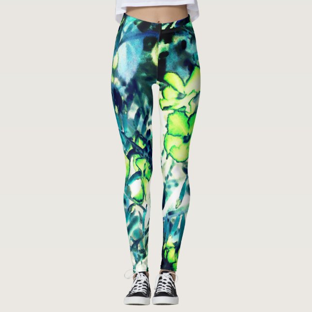 Växtblomma genom byte av färg leggings (Framsida)
