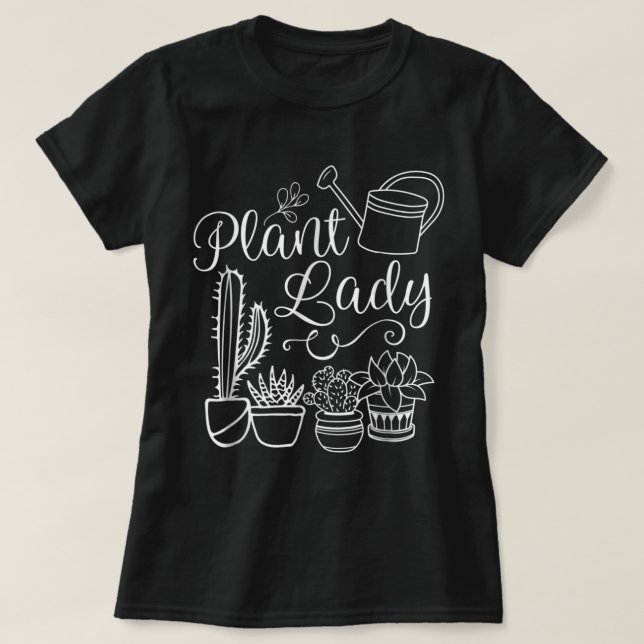 Växtdam Aesthetic Snygg Växtmamma T-shirt (Design framsida)