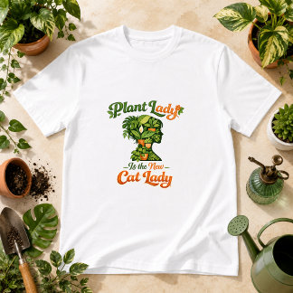 Växtdam är den nya kattdamen Växt Humor T Shirt