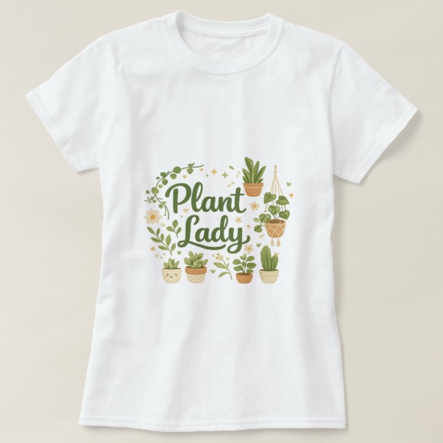 Växtdam Botanisk T-Shirt  (Design framsida)