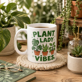 Växtdam vibbar söt botanisk kaffemugg