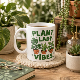 Växtdam vibbar söt botanisk kaffemugg