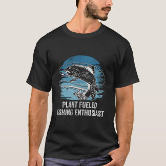 Växtdriven fiskeentusiast livsstil jakt t shirt