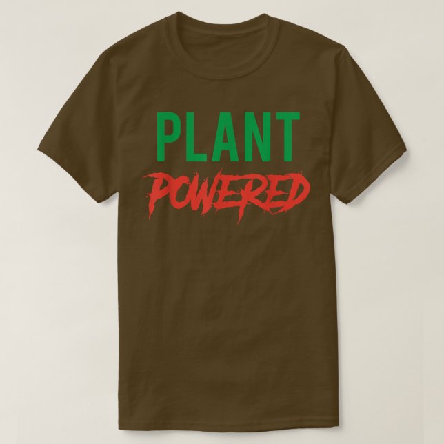 Växtdriven Vegan Vegetarian T Shirt (Design framsida)