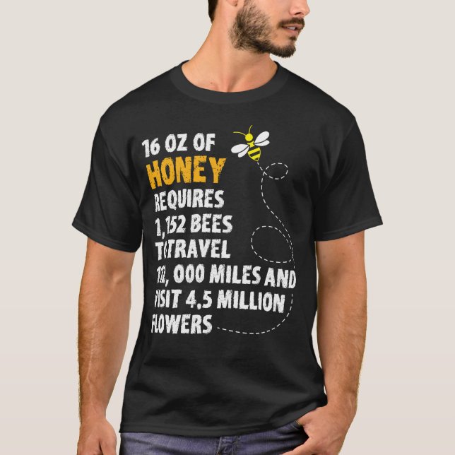 Växten för bihonungstatistik blommar beekeeperen t shirt (Framsida)