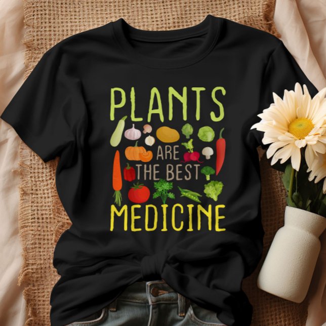 Växter är den bästa medicinska Coolan Vegan Vegeta T Shirt (Skapare uppladdad)