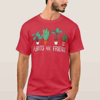 Växter är vänner till mark för trädgårdsmästare i t shirt