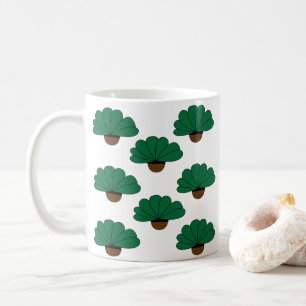 Växter av Älskare-Grönt Kaffemugg