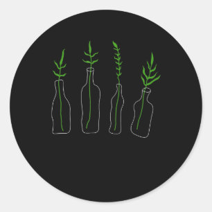 växter av släktet flaskor, botaniska giftträd runt klistermärke