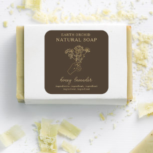 Växter + Blommigt Apothecary Square Sticker Fyrkantigt Klistermärke