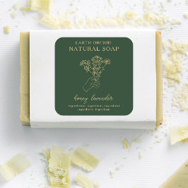 Växter + Blommigt Apothecary Square Sticker Fyrkantigt Klistermärke