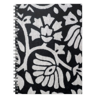 Växter, blommor, abstrakt svartvit bordduk. anteckningsbok