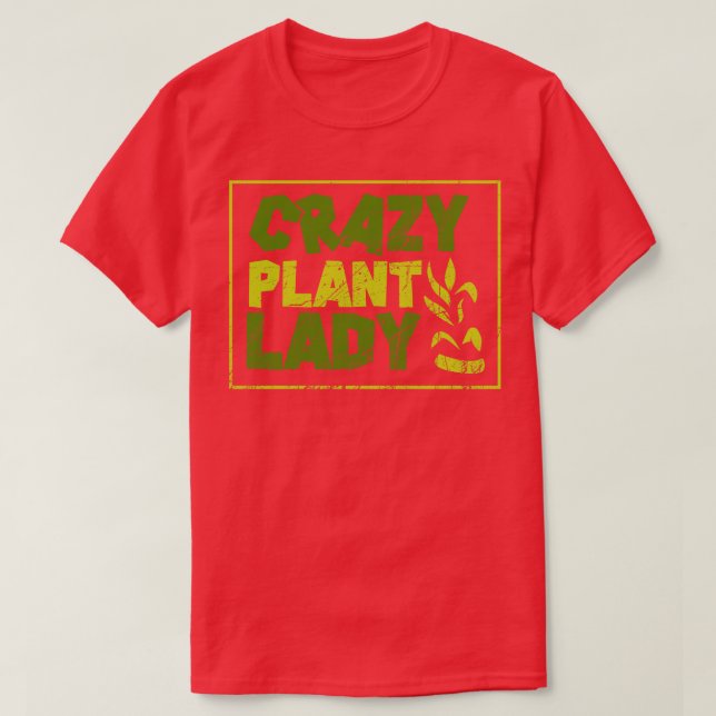 Växter Crazy Plant Dam 2 T Shirt (Design framsida)