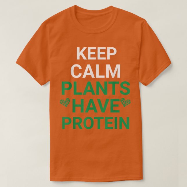 Växter för Lugn av behålla har vegetariskt protein T Shirt (Design framsida)