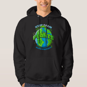 Växter för Vegan Vegetarian Veganism Behålla Lugn  Hoodie